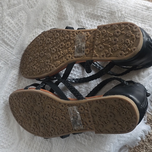 Black Jellypop Gladiator zippers sandals sz 9 - Picture 3 of 5